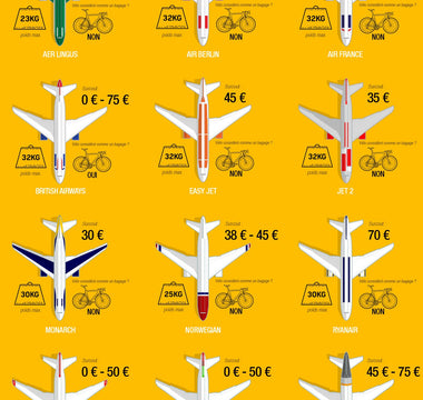 Prendre l'avion avec son vélo, combien ça coûte ?