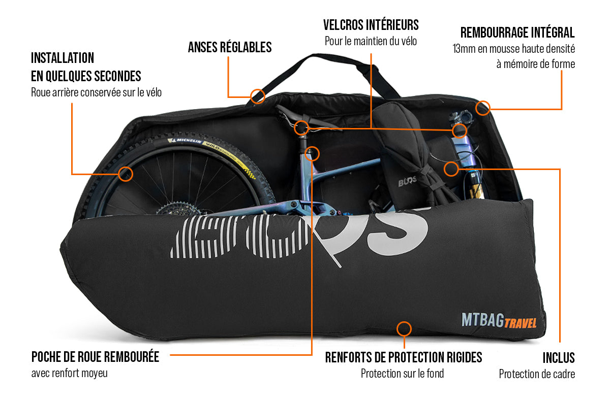 fahrradtasche sport Tragetasche MTB Gepolstert, ideal für Flugreisen | MTBAG TRAVEL – Buds